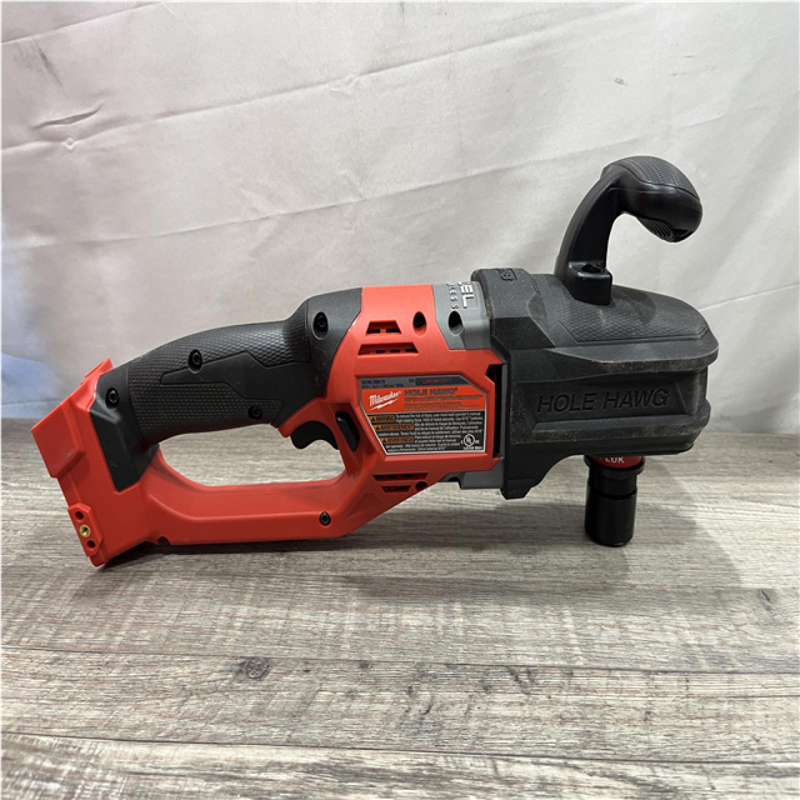 AS-IS Milwaukee FUEL 18V Lithium-Ion Brushless Cordless Hole Hawg 7/16 in. Right Angle Drill W/ Quick-Lok (Tool-Only)