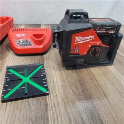 AS-IS Milwaukee-3632-21 M12 Green Beam Laser 360Â° 3-Plane Kit