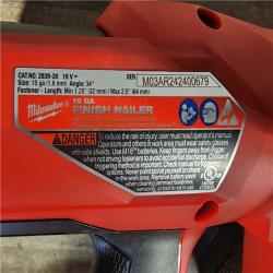 HOUSTON LOCATION - AS-IS Milwaukee 2839-20 M18 FUEL 15 Ga. 18 Volt Brushless Angled Finish Nailer (TOOL ONLY)