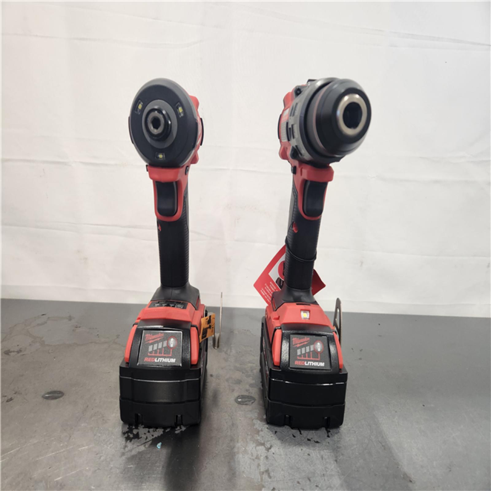 AS-IS- Milwaukee FUEL 18V Lithium-Ion Brushless Cordless Hammer Drill and Impact Driver Combo Kit (2-Tool) with 2 Batteries