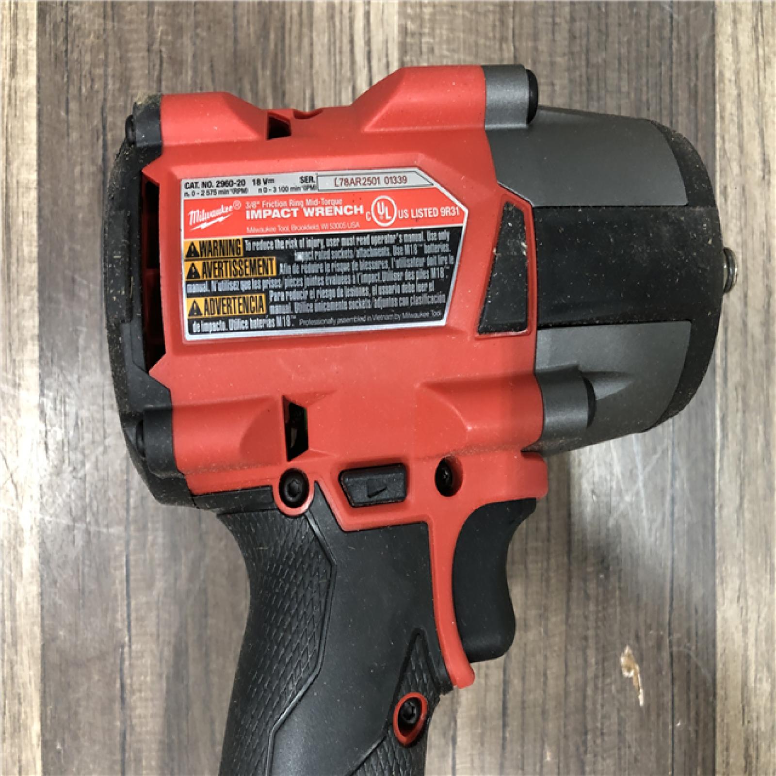 AS-IS  Milwaukee FUEL GEN-2 18V Lithium-Ion Mid Torque Brushless Cordless 3/8 in. Impact Wrench with Friction Ring (Tool-Only)