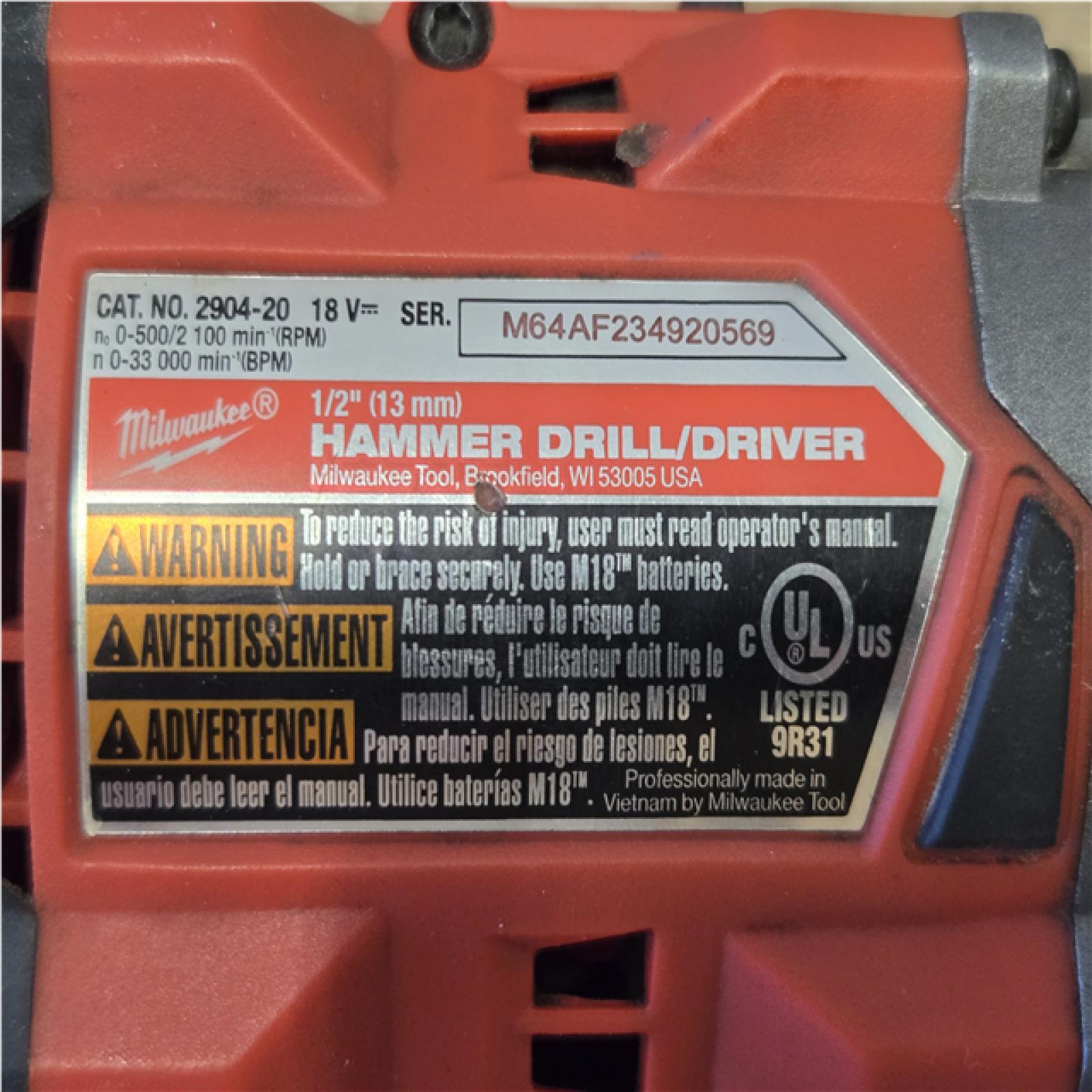 AS-IS Milwaukee FUEL 18V Lithium-Ion Brushless Cordless Hammer Drill and Impact Driver Combo Kit