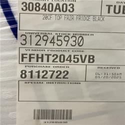 DALLAS LOCATION- NEW! Frigidaire - 20 Cu. Ft. Garage Ready Top Freezer Refrigerator - Black