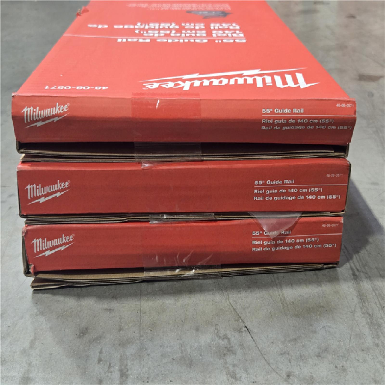 NEW!- Milwaukee 55 in. Track Saw Guide Rail (LOT OF 3)