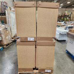 Phoenix Location NEW Hampton Bay 60 in. W x 24 in. D x 34.5 in. H Assembled Sink Base Kitchen Cabinet in Unfinished with Recessed Panel Pallet (4-Cabinets)