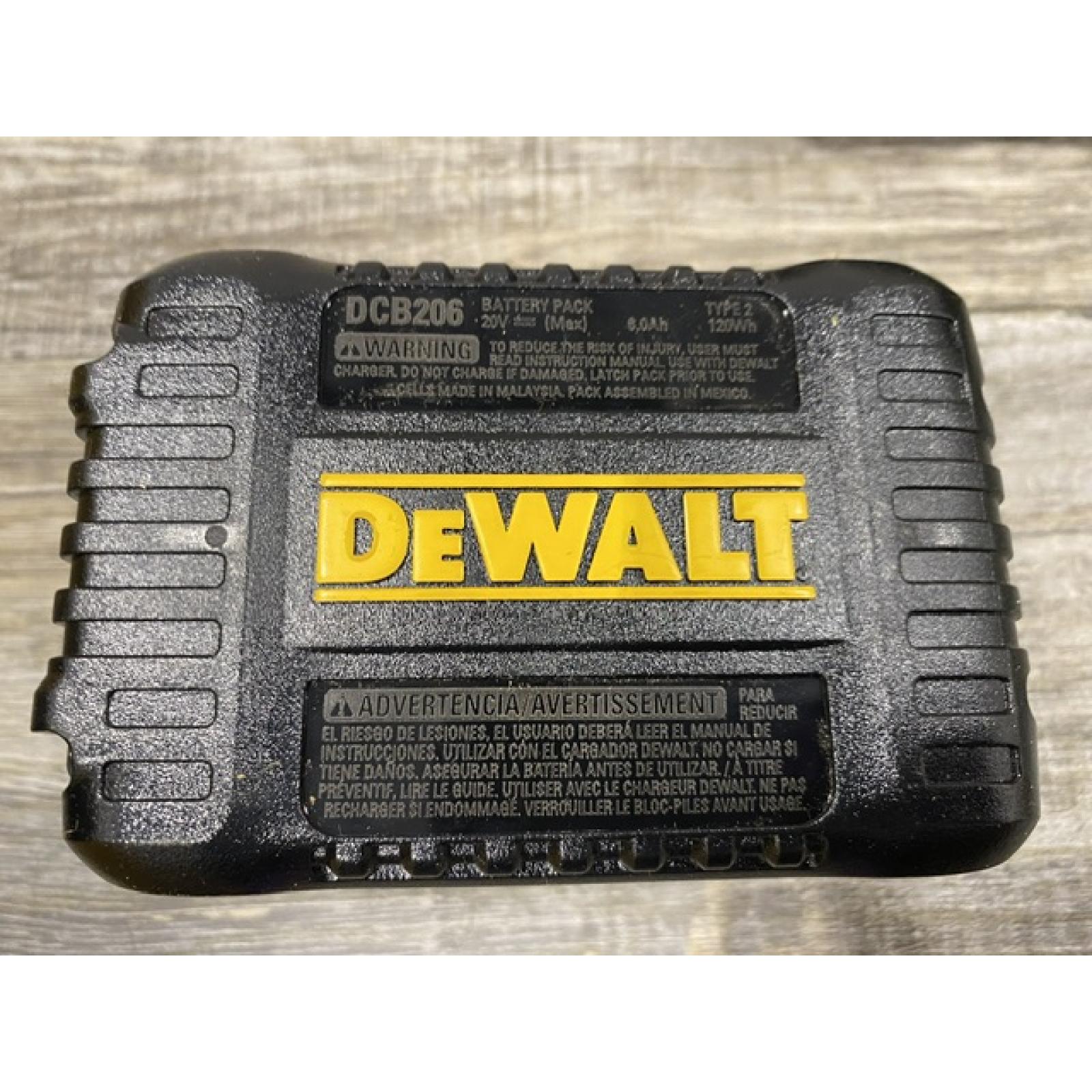 AS-IS DEWALT 20V MAX Lithium-Ion 6.0 Ah Battery and Charger