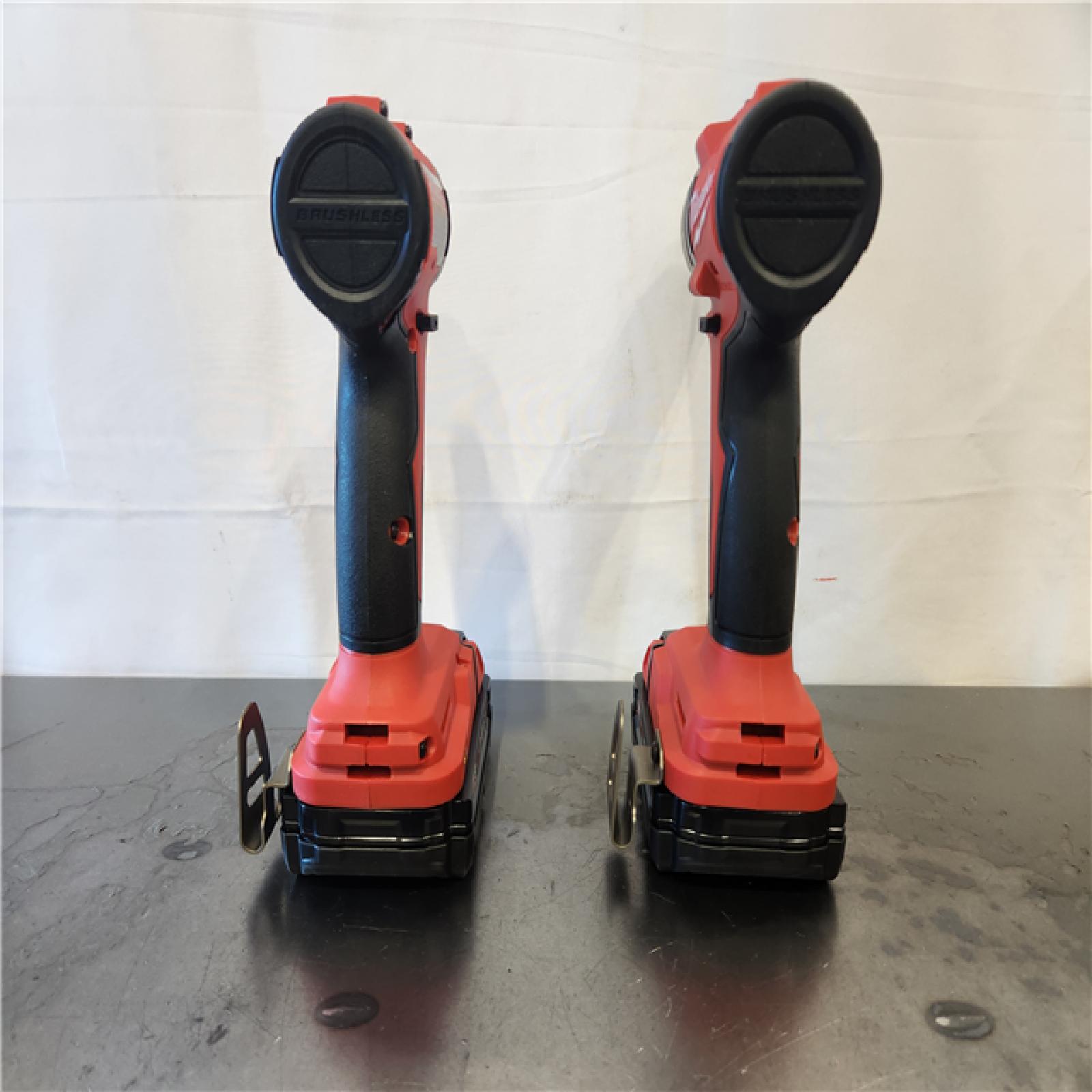 AS-IS- Milwaukee 18V Lithium-Ion Brushless Cordless Compact Drill/Impact Combo Kit