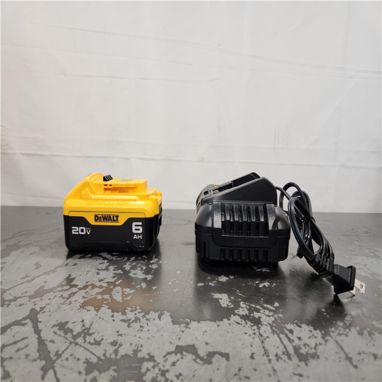 AS-IS- DEWALT 20V MAX Lithium-Ion 6.0 Ah Battery and Charger