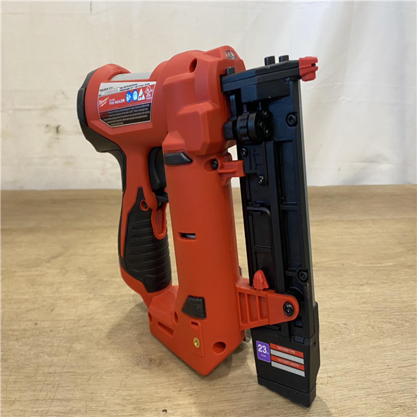 AS-IS Milwaukee M12 12-Volt 23-Gauge Lithium-Ion Cordless Pin Nailer (Tool-Only)