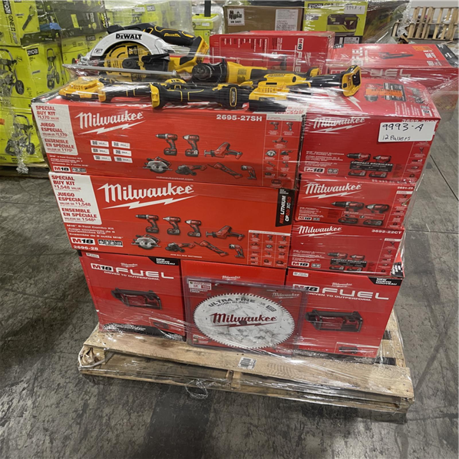 Pittston Location As-Is Power Tools Partial Truckload (12 pallets) 9993-A