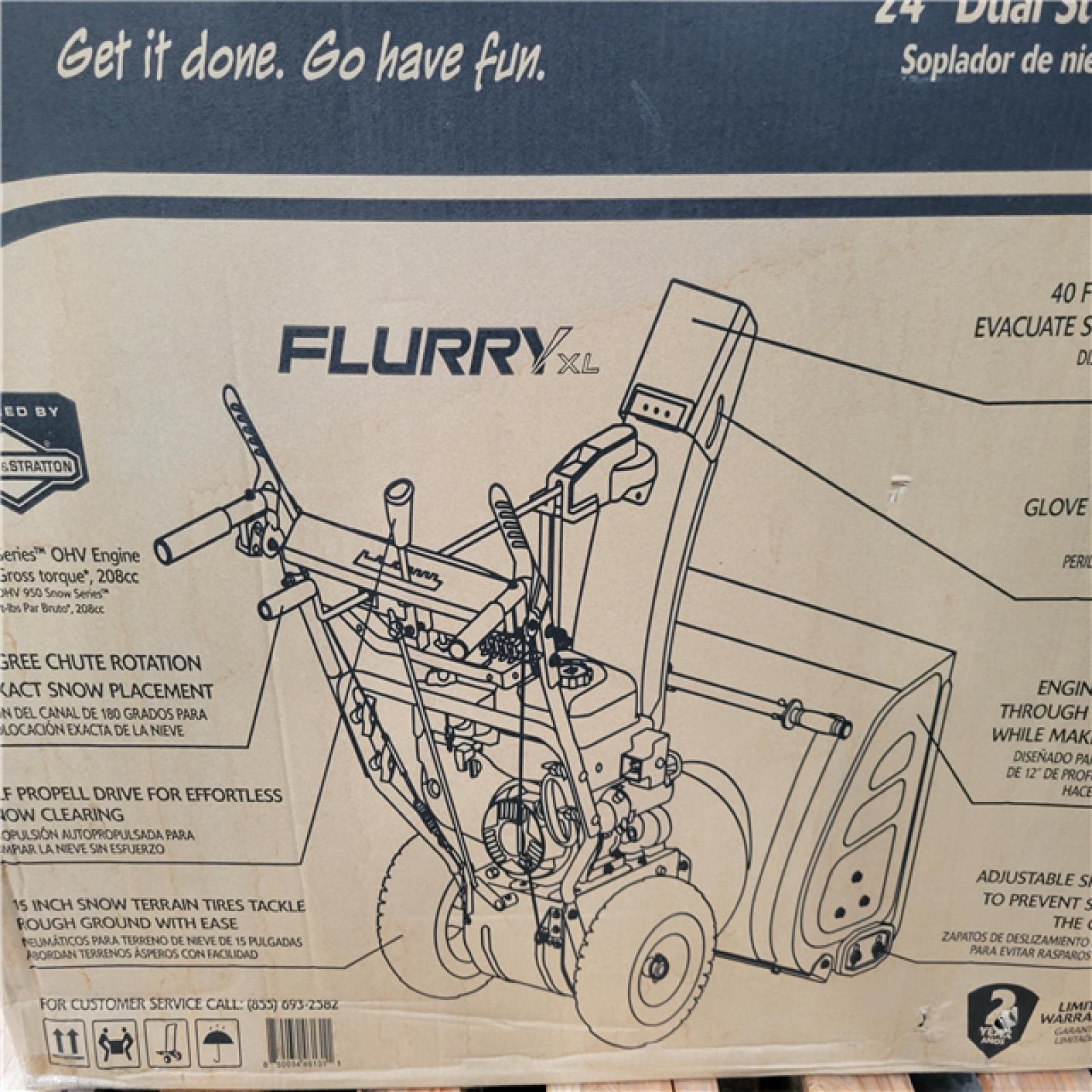 CALIFORNIA AS-IS APPEARS NEW MURRAZ 24 DUAL STAGE SNOW BLOWER