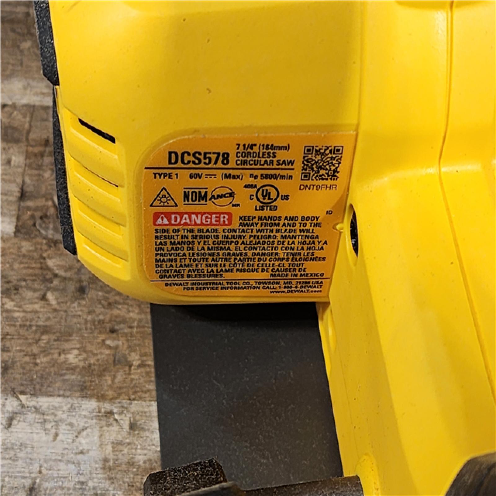 HOUSTON LOCATION - AS-IS DEWALT FLEXVOLT 60V MAX Cordless Brushless 7-1/4 in. Circular Saw with Brake (Tool Only)