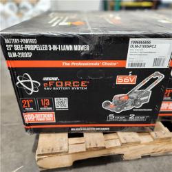 Dallas Location -NEW- ECHO 56V 21 in. Cordless Battery Lawn Mower with 5.0Ah Battery and Charger(Lot Of 2)
