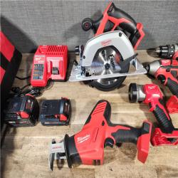 HOUSTON LOCATION - AS-IS Milwaukee 5 Tool Combo Kit W/ (2) Battery & Charger