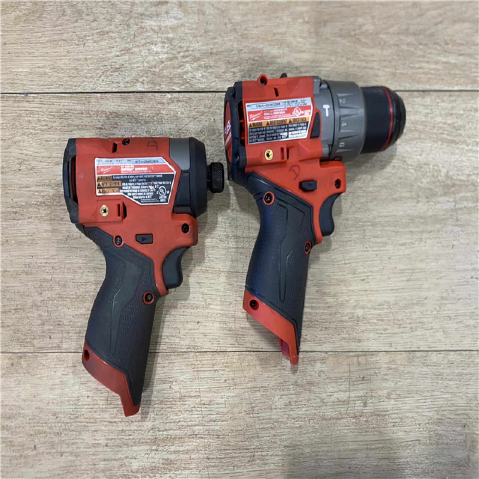 AS-IS Milwaukee FUEL 12-Volt Lithium-Ion Brushless Cordless Hammer Drill and Impact Driver Combo Kit