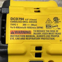 AS-IS DEWALT Atomic 20V Lithium-Ion Cordless Compact 1/2 in. Drill/Driver Kit