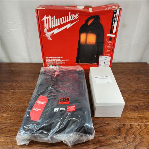 NEW! Milwaukee M12 12-Volt Lithium-Ion Cordless Black Heated Jacket Hoodie Kit (Large)