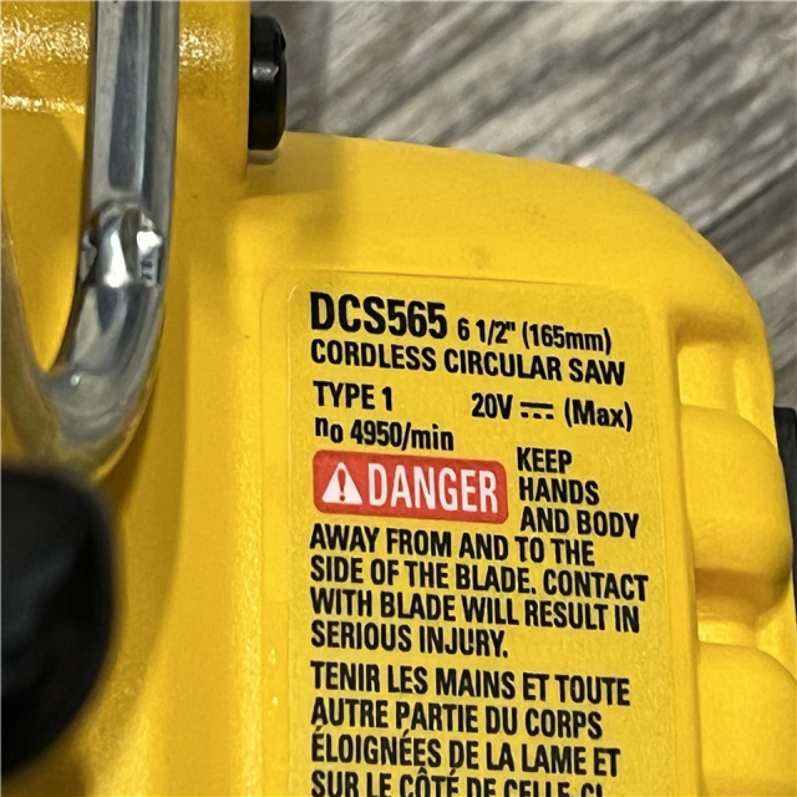 AS-IS DEWALT 20V MAX Cordless Brushless 6-1/2 in. Sidewinder Style Circular Saw (Tool Only)