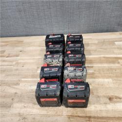 HOUSTON LOCATION - AS-IS MILWAUKEE BATTERY PACK QTY - 10