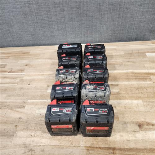 HOUSTON LOCATION - AS-IS MILWAUKEE BATTERY PACK QTY - 10