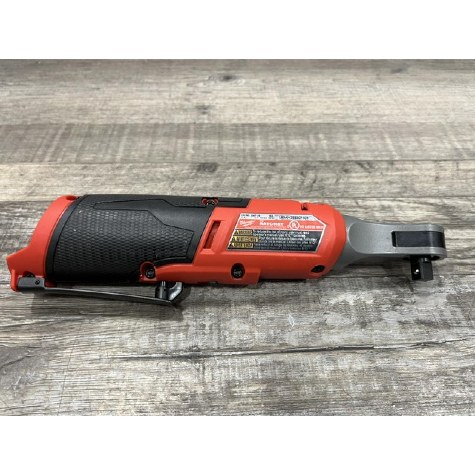 AS-IS Milwaukee FUEL 12-Volt Lithium-Ion Brushless Cordless High Speed 3/8 in. Ratchet (Tool-Only)