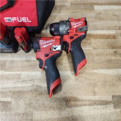 HOUSTON LOCATION - AS - IS Milwaukee 2 Tool Combo Kit W/ (2) Battery & Charger