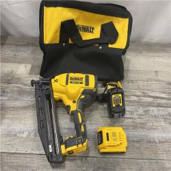 AS-IS DEWALT 20V MAX XR 16-Gauge Electric Cordless Angled Finishing Nailer Kit