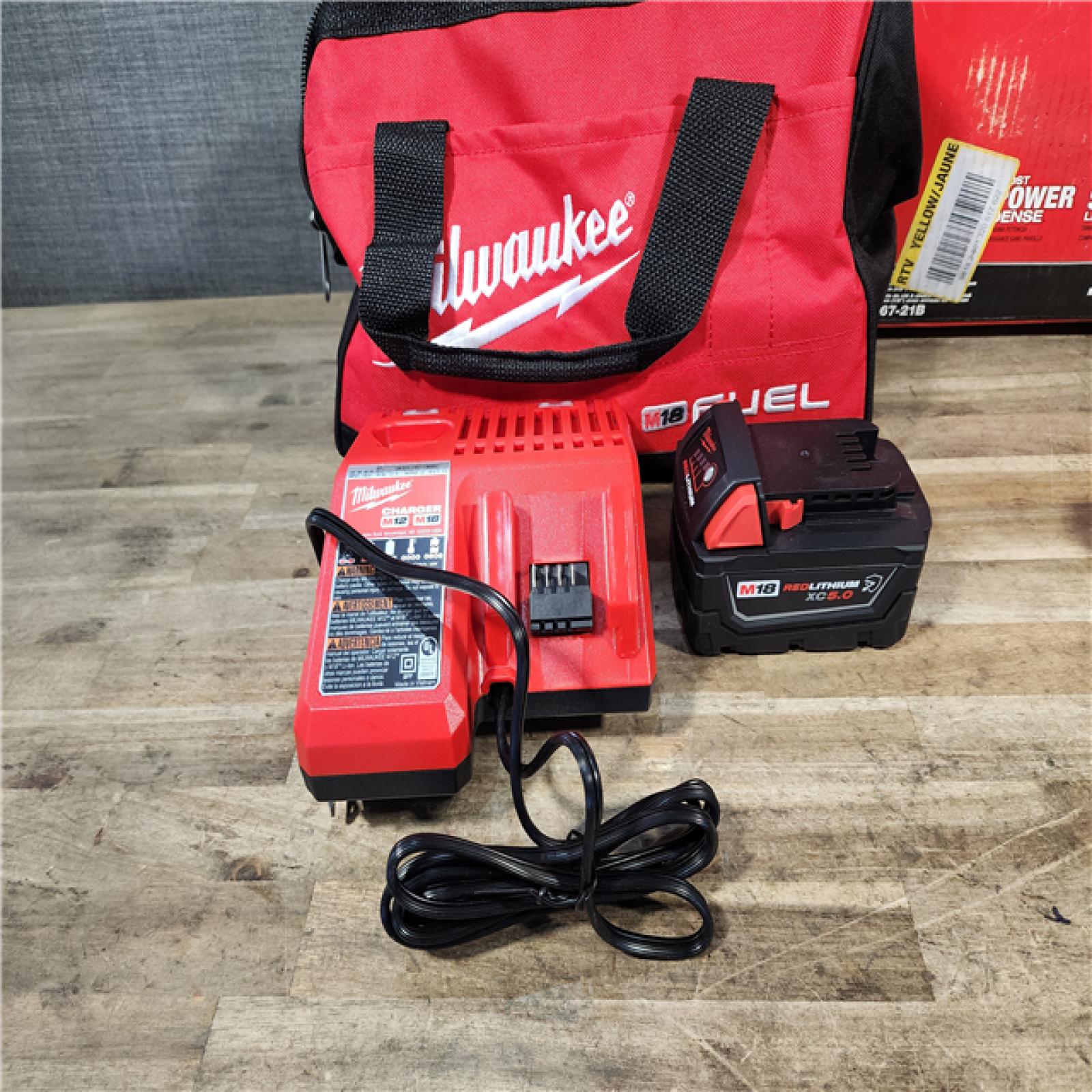 HOUSTON LOCATION - AS-IS (APPEARS LIKE NEW) Milwaukee M18 1/2 in. Cordless Brushless High Torque Impact Wrench Kit (Battery & Charger)