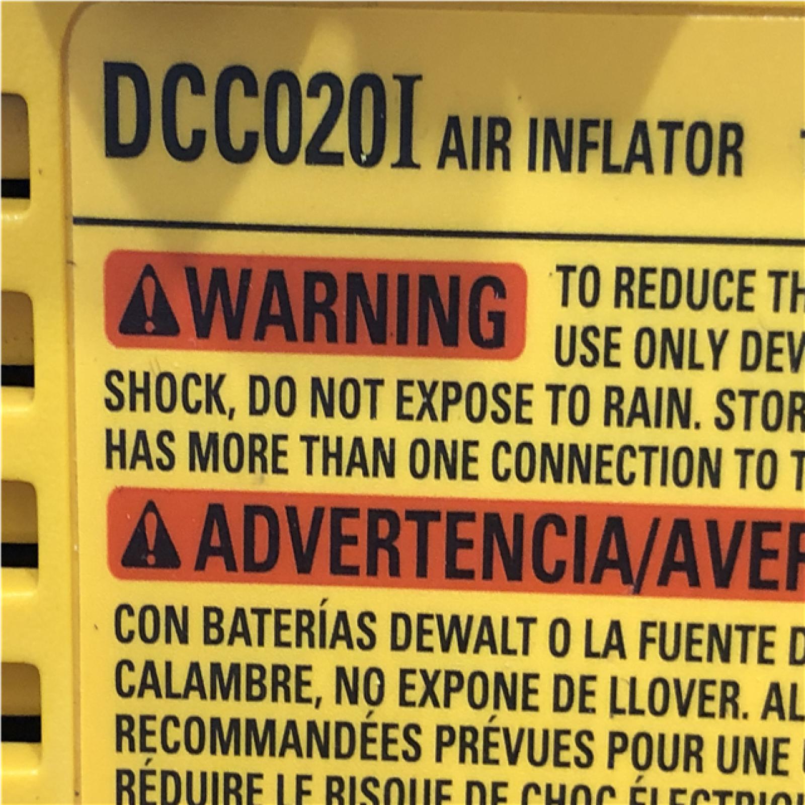 AS-IS DEWALT 20V MAX Cordless Electric Portable Inflator (Tool Only)