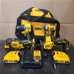 Phoenix LIKE NEW DEWALT ATOMIC 20-Volt Lithium-Ion Cordless Brushless Combo Kit (4-Tool) with (2) 2.0Ah Batteries  Charger and Bag