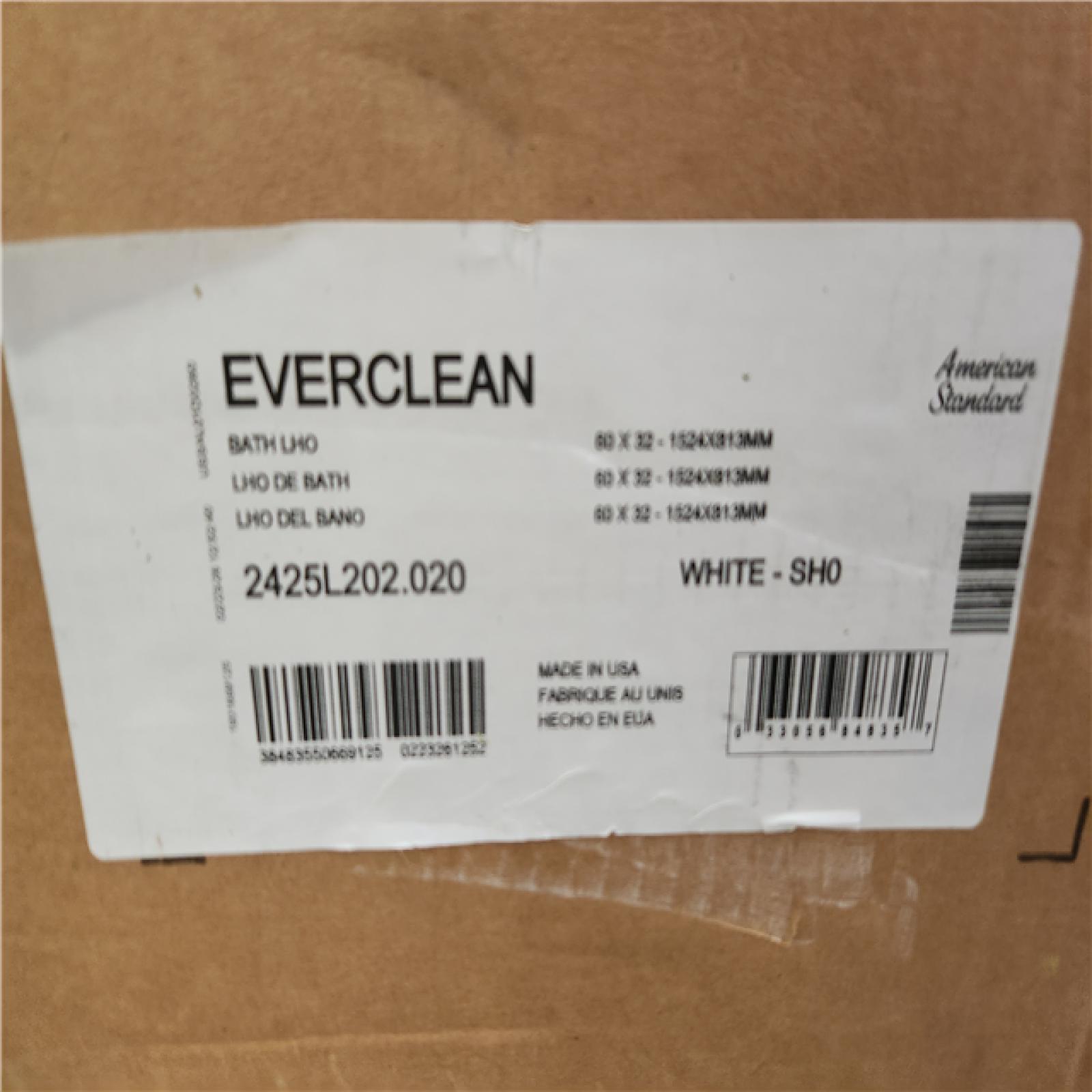 Phoenix NEW American Standard EverClean 60 in. x 32 in. Left Drain Soaking Tub in White (SEALED)