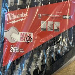NEW! Milwaukee Combination Metric Wrench Mechanics Tool Set (15-Piece)