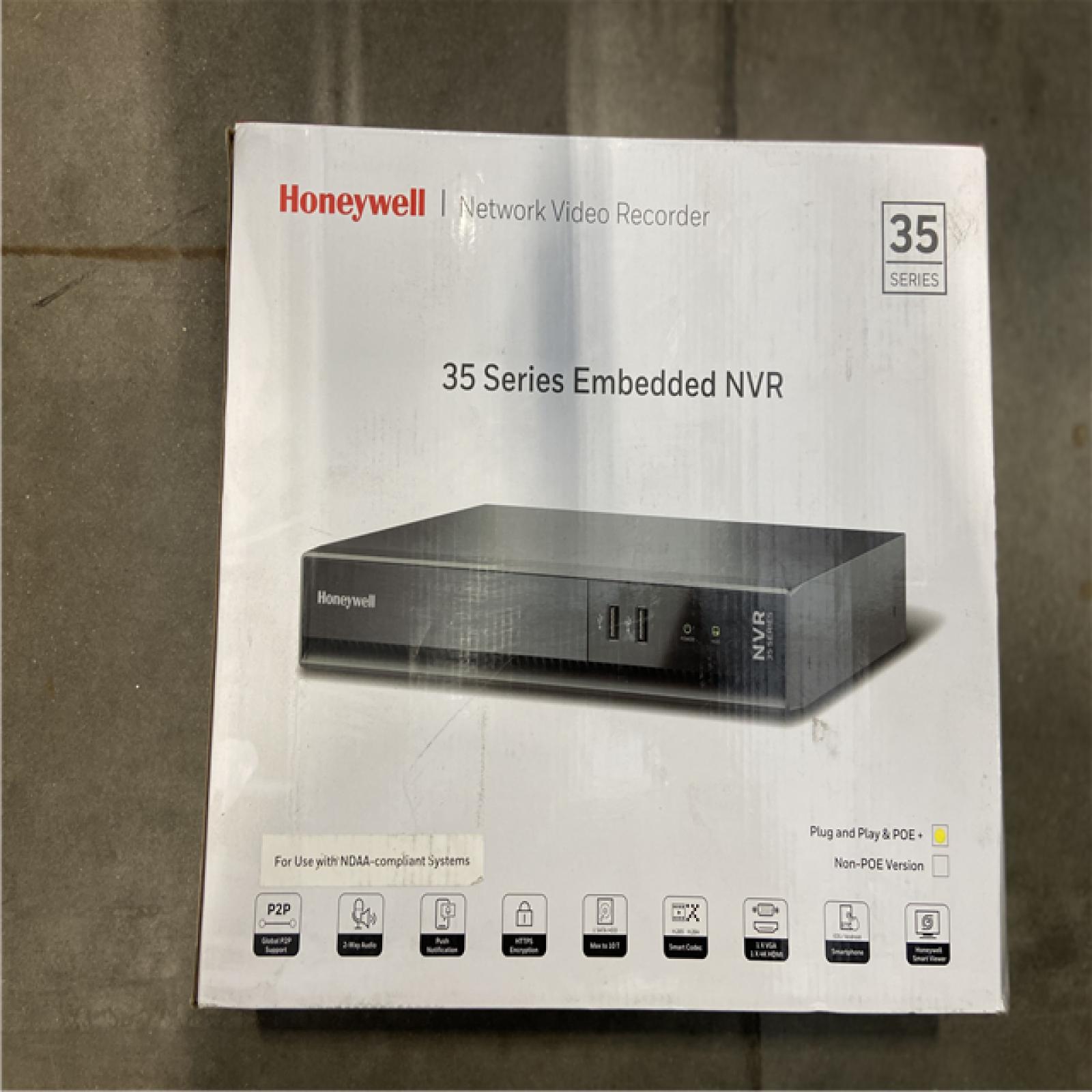 NEW! - Honeywell HN35040102 35 Series 4K 4-Channel Embedded NVR, 1HD, NDAA Compliant, 2TB HDD, 4 Video Inputs, 1 x HDMI and 1 x VGA Interface