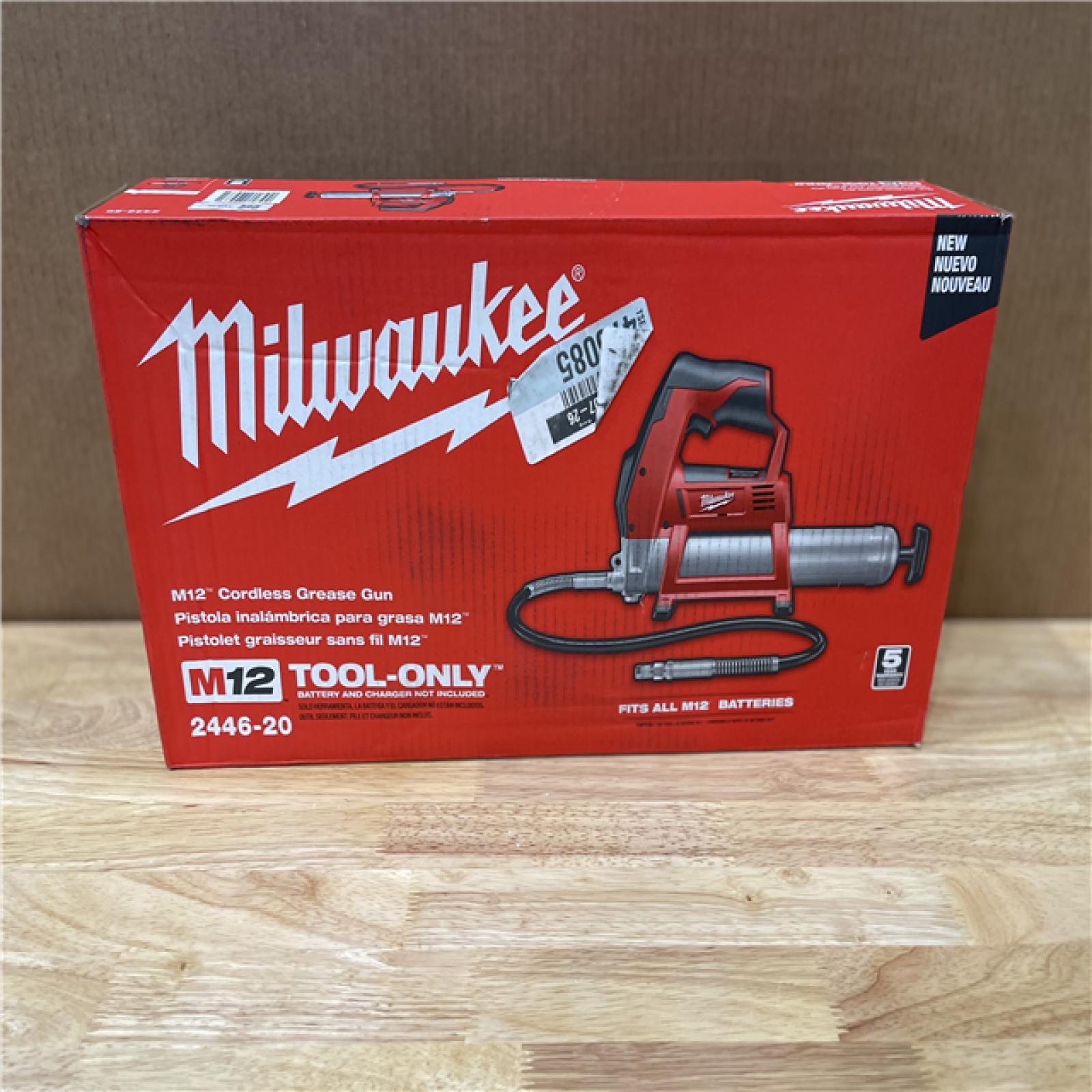 NEW!- Milwaukee 12V Cordless Grease Gun (Tool-Only)