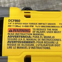 AS-IS DEWALT 20V MAX XR Cordless Impact Driver (Tool Only)