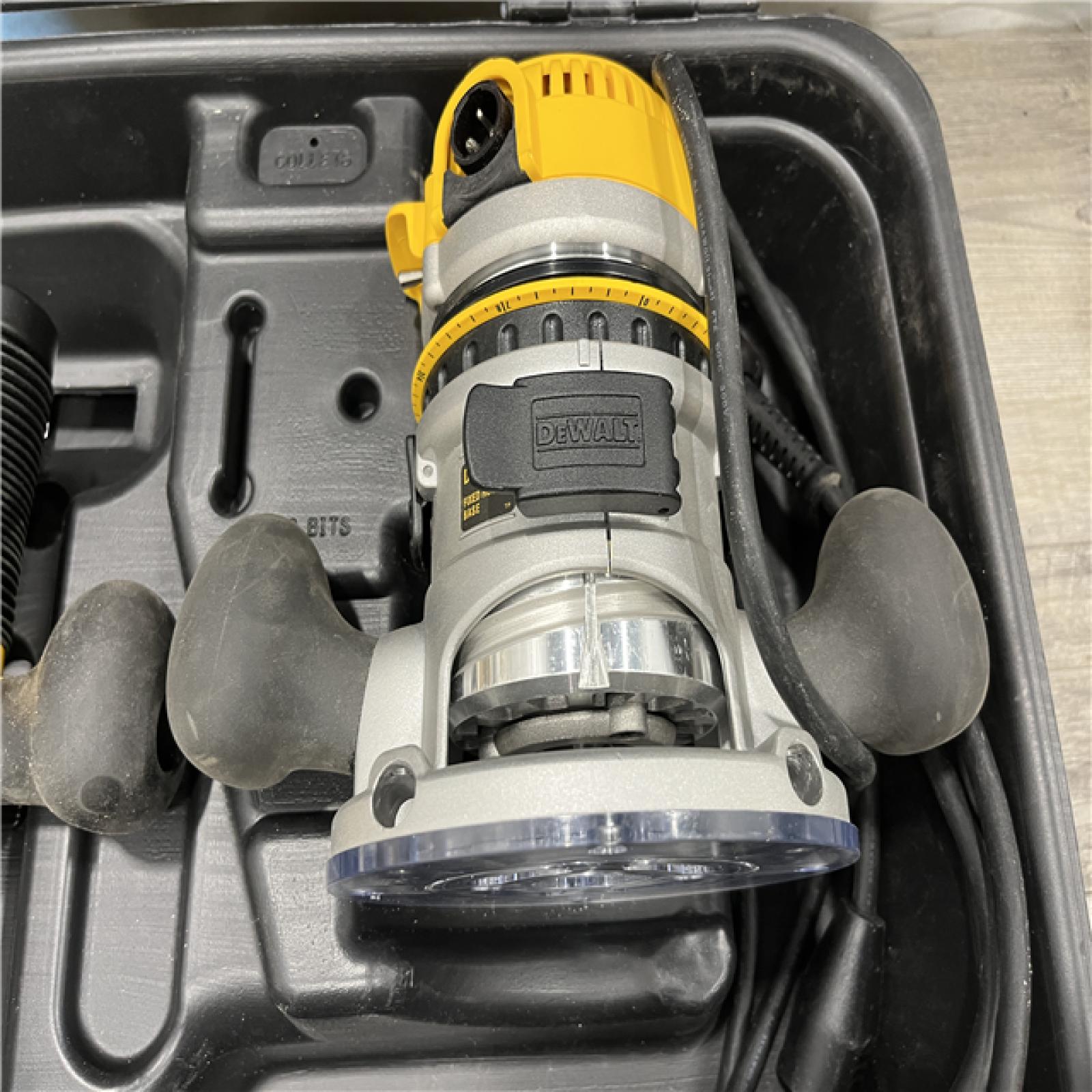 AS-IS DEWALT 2-1/4 HP Electronic Variable Speed Fixed Base and Plunge Router Combo Kit