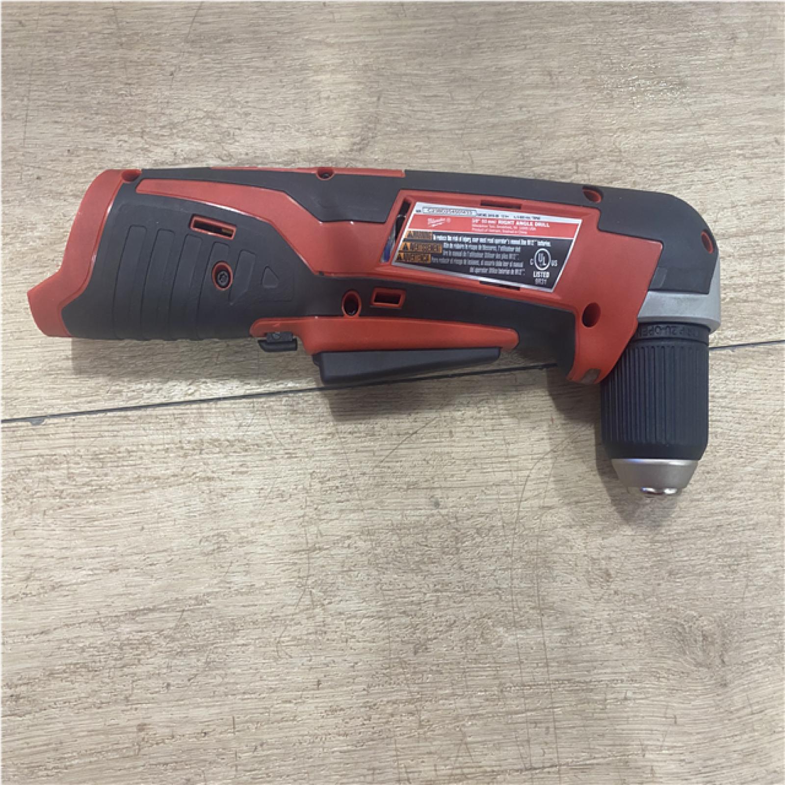 AS-IS Milwaukee M12 12-Volt Lithium-Ion Cordless 3/8 in. Right Angle Drill (Tool-Only)