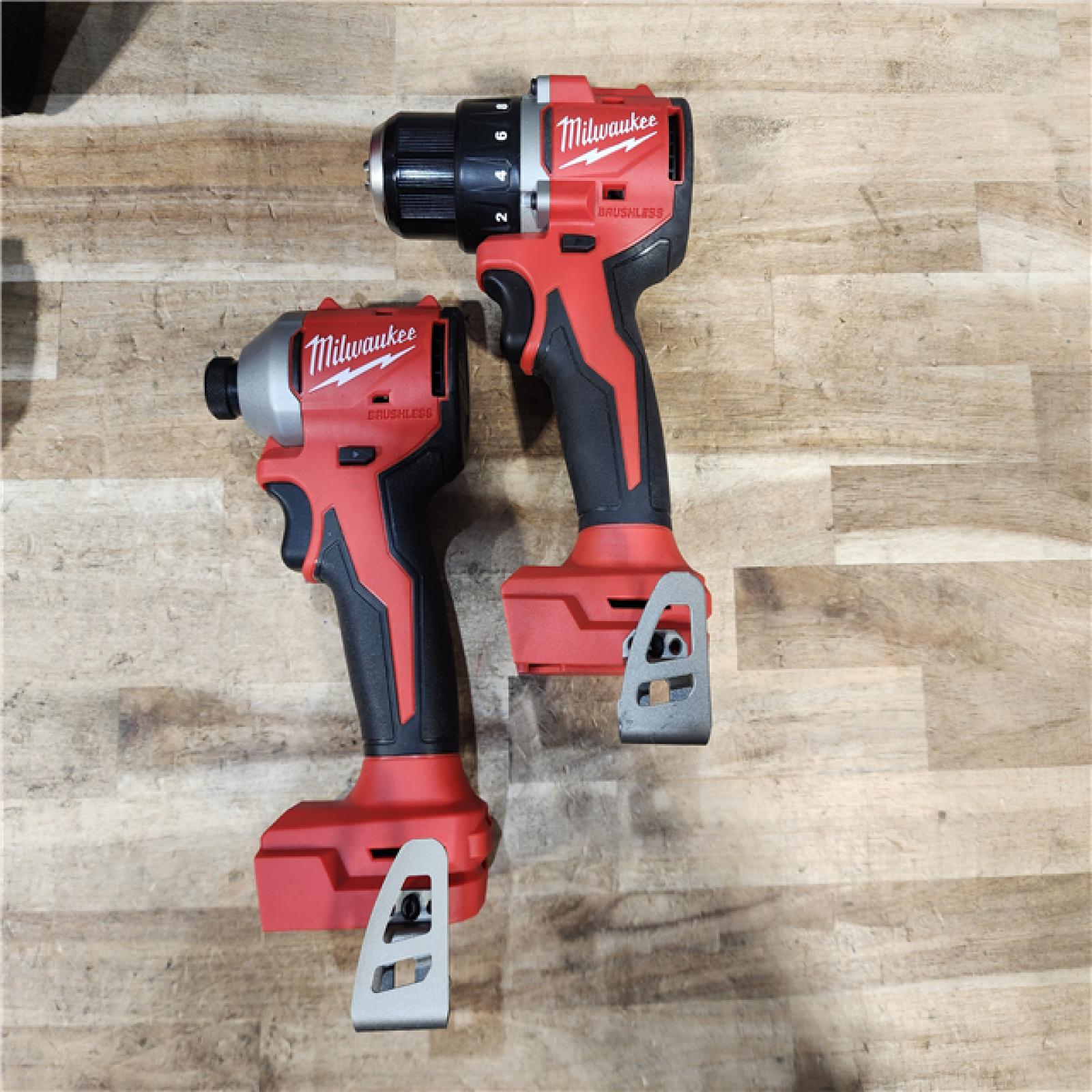 HOUSTON LOCATION - AS-IS Milwaukee 18V Lithium-Ion Brushless Cordless Compact Drill/Impact Combo Kit