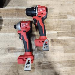 HOUSTON LOCATION - AS-IS Milwaukee 18V Lithium-Ion Brushless Cordless Compact Drill/Impact Combo Kit