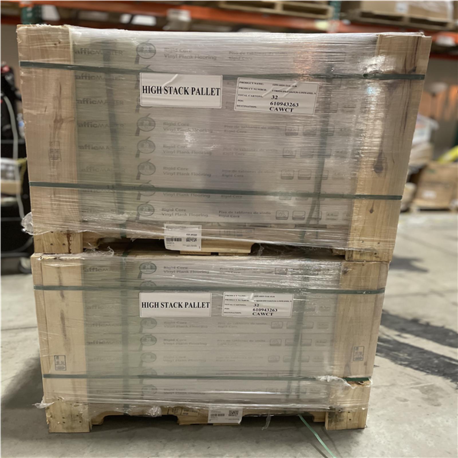 DALLAS LOCATION- TrafficMaster Edwards Oak 6 MIL x 6 in. W x 36 in. L Flooring (23.95 sqft/case) PALLET (64 UNITS)