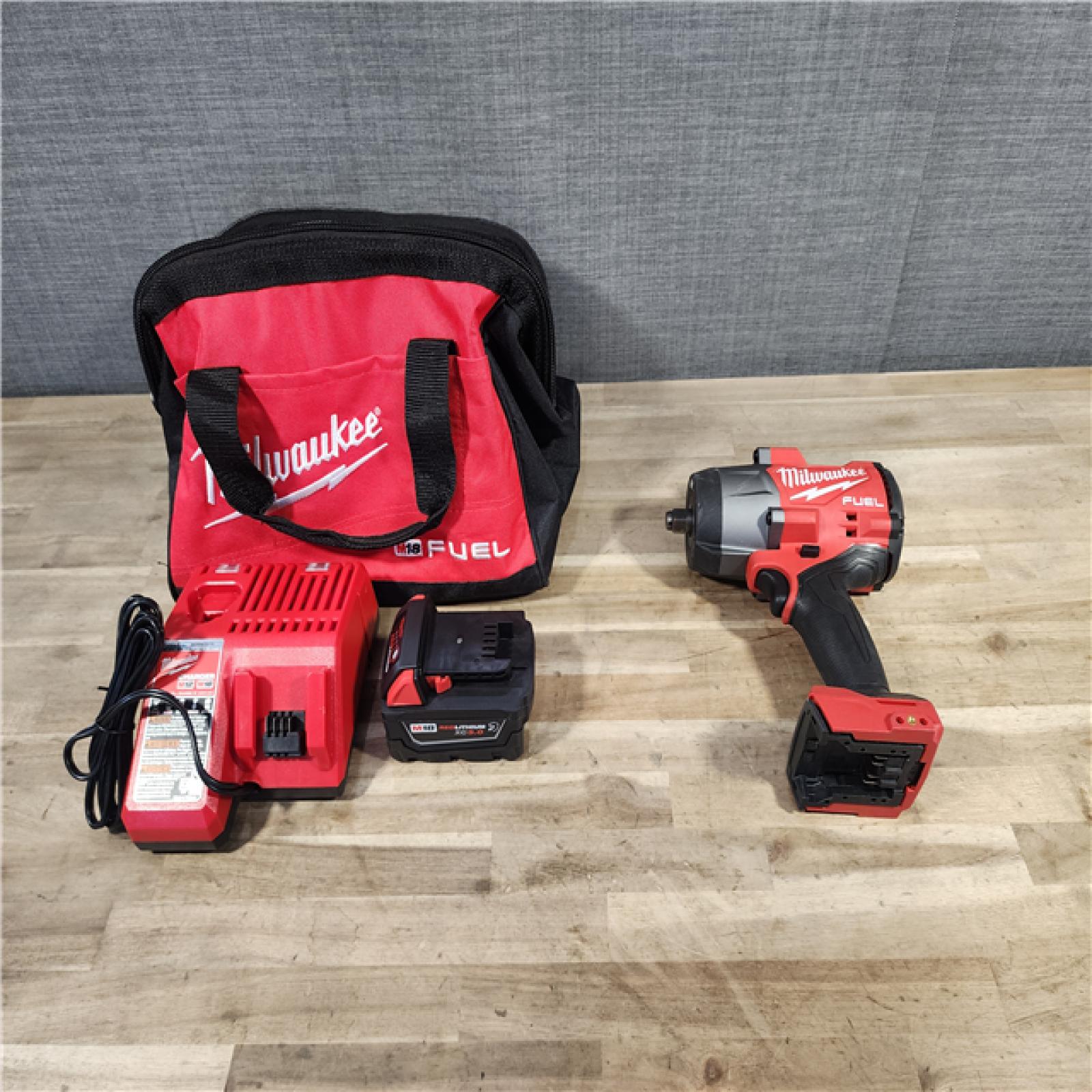 HOUSTON LOCATION - AS-IS Milwaukee M18 1/2 in. Cordless Brushless High Torque Impact Wrench Kit (Battery & Charger)