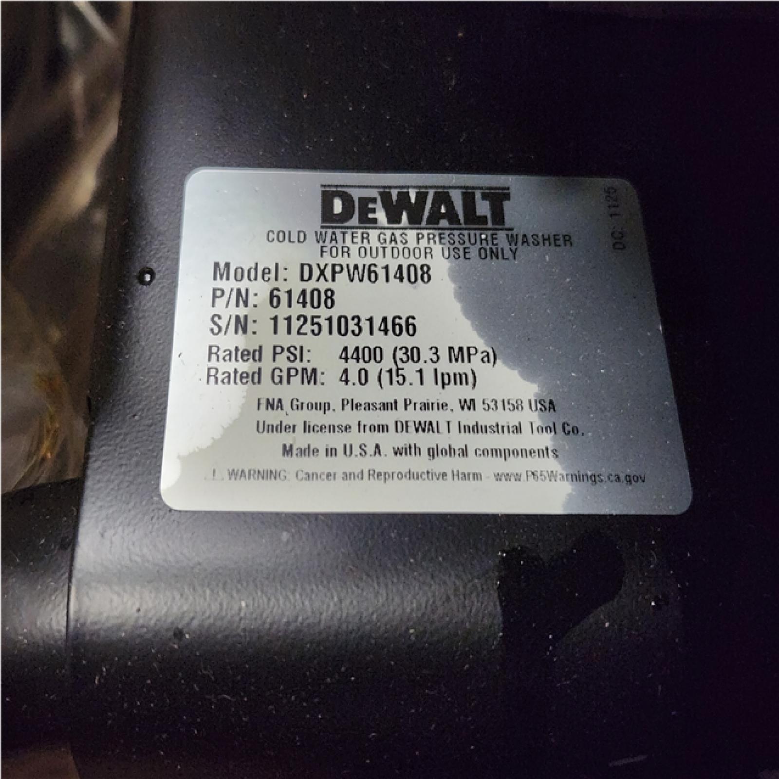 Phoenix NEW DEWALT 4400 PSI 4.0 GPM Cold Water Gas Pressure Washer