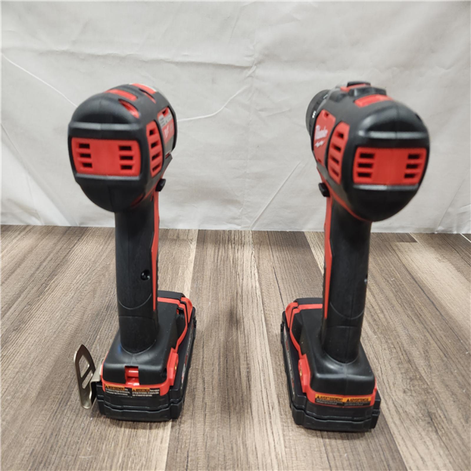 AS-IS- Milwaukee 18V Cordless Brushed 2-Tool Drill/Driver and Impact Driver Kit