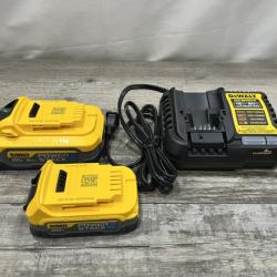 AS-IS DEWALT 20V MAX XR POWERSTACK Lithium-Ion Battery Starter Kit with 5.0Ah and 1.7Ah Batteries and Charger