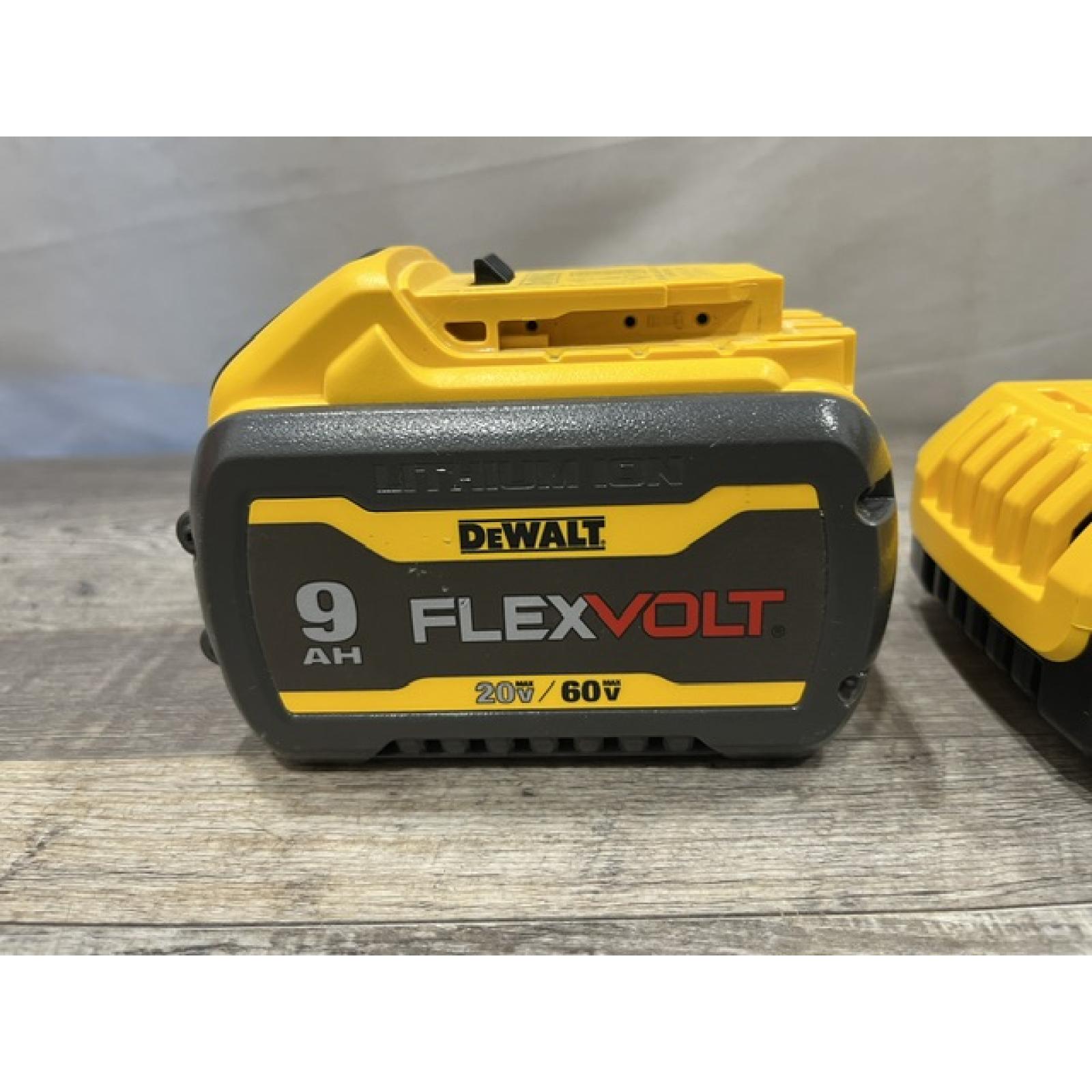 AS-IS DEWALT 20V/60V MAX FLEXVOLT Lithium-Ion 9.0Ah Battery and Charger Starter Kit