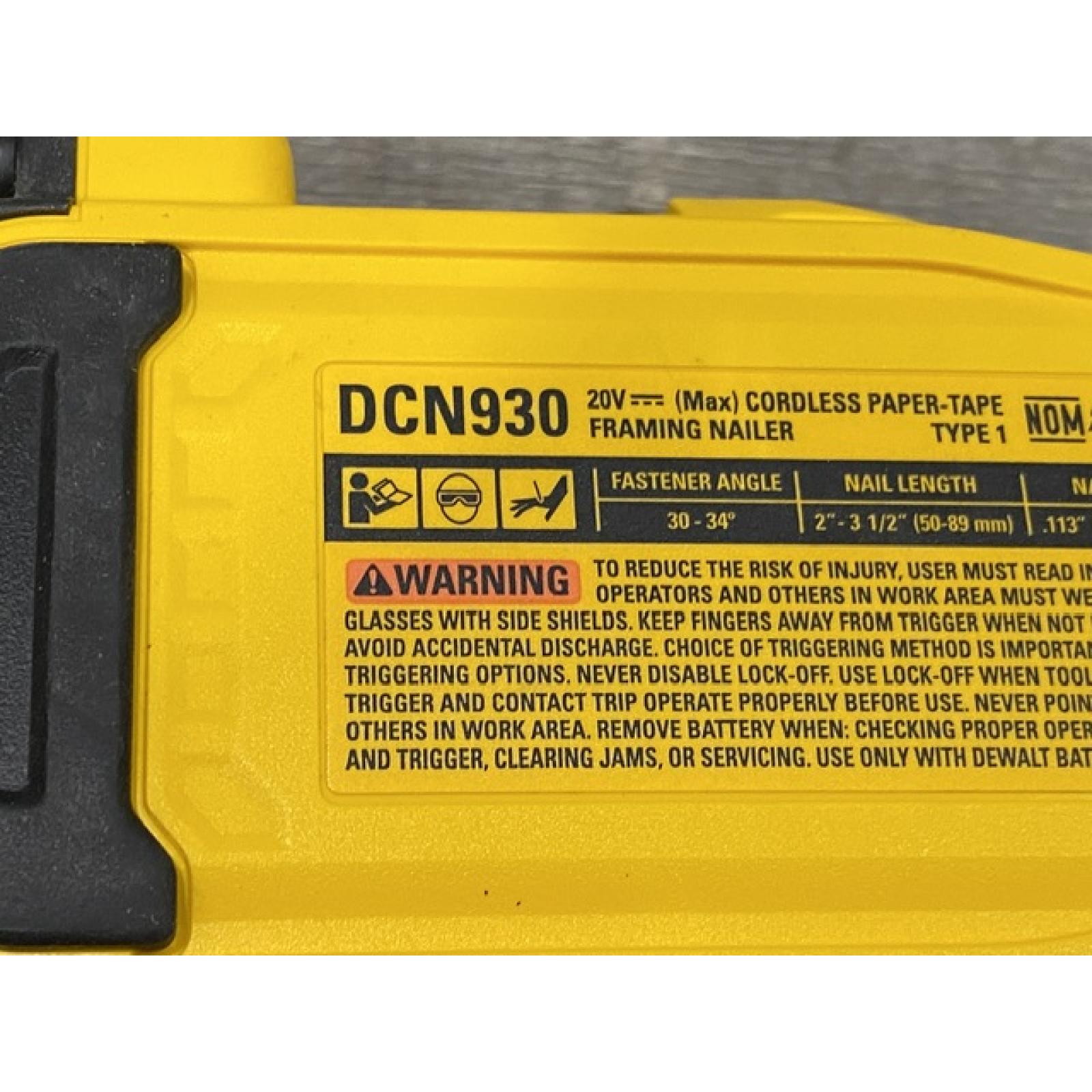 AS-IS DEWALT 20V 30 Degree Cordless Framing Nailer (Tool-Only)