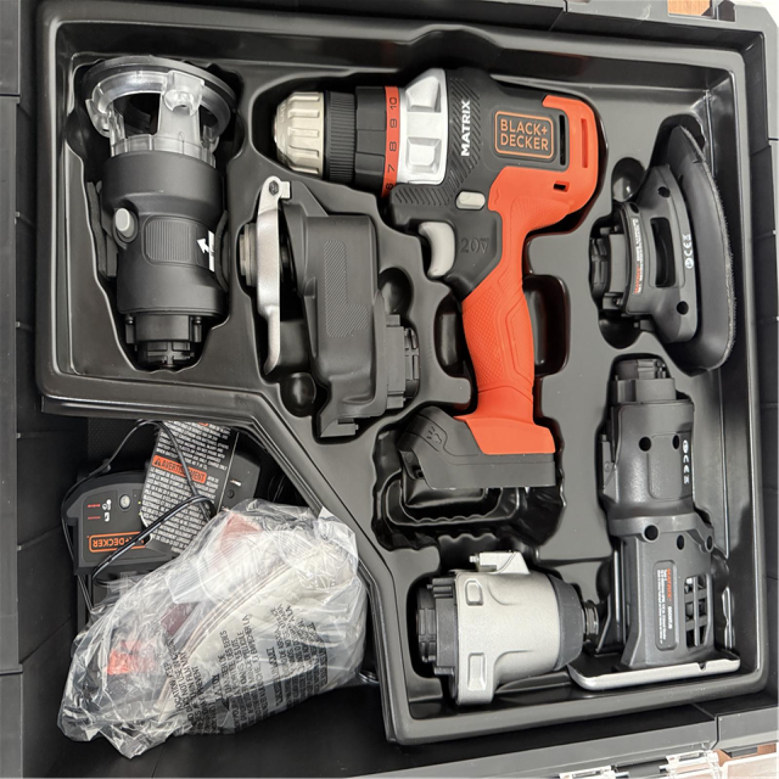 California NEW Black & Decker 20V Max Lithium-Ion Cordless Matrix 6-Tool Combo Kit w/Storage Case