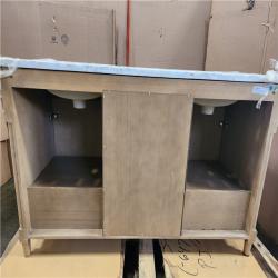 Phoenix AS-IS Ove Decors Dual Sink 72 Marbel Top With 5-Drawers and 2-Single Doors (Assembled) (Marble Top Intact)