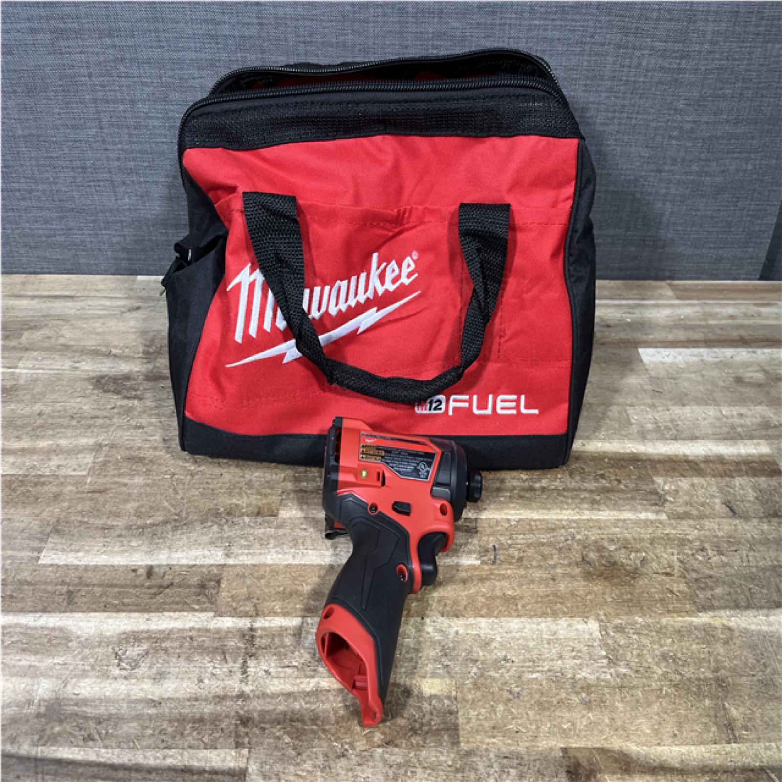 Houston Location AS-IS Milwaukee FUEL 12V Lithium-Ion Brushless Cordless 1/4 in. Hex Impact Driver (Tool-Only)