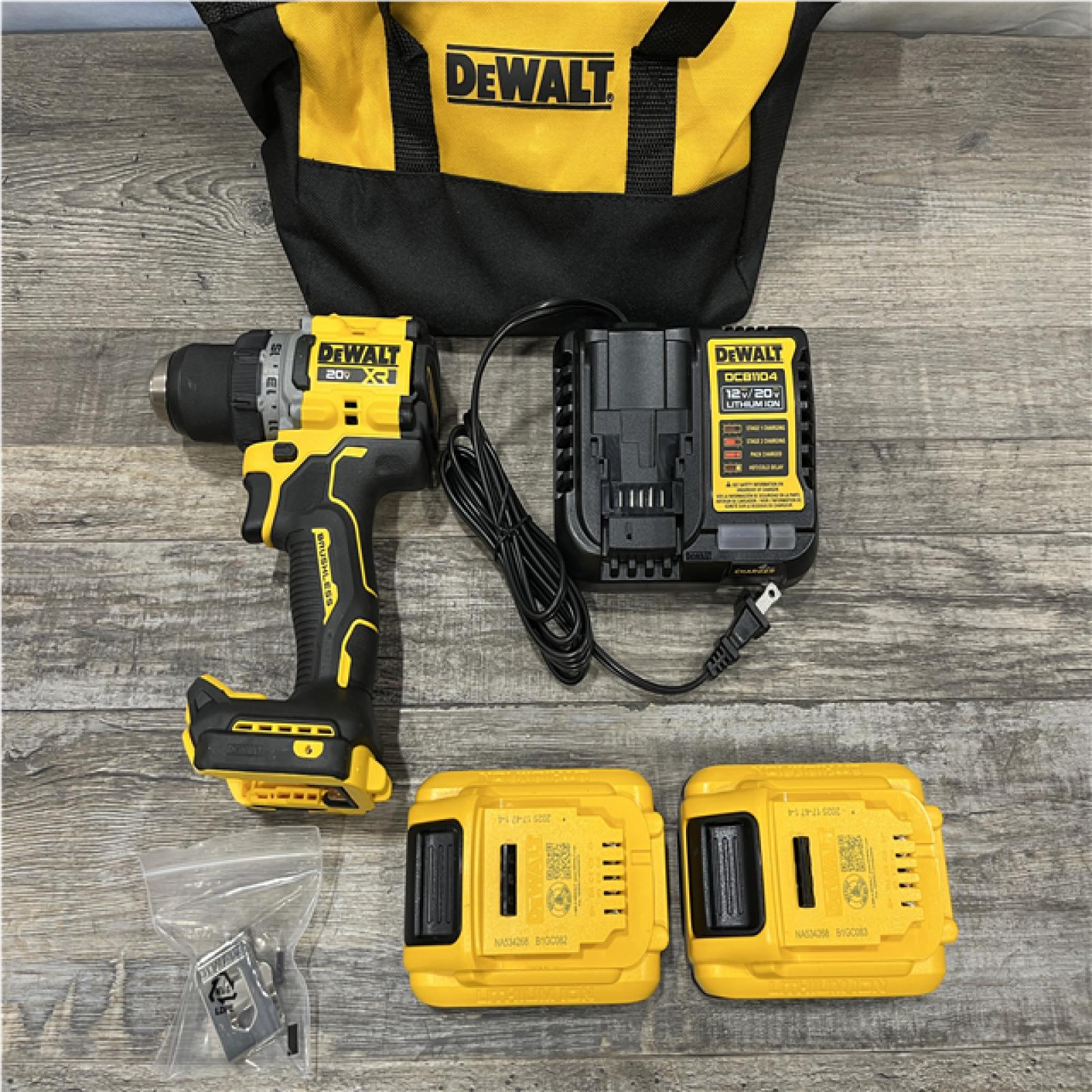 AS-IS DEWALT 20V XR Lithium-Ion Cordless Brushless 1/2 in. Drill/Driver Kit